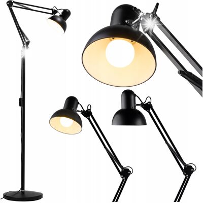 Tracer LAMPA PODŁOGOWA STOJĄCA LED E27 LOFT NOWOCZESNA CZARNA REGULOWANA DO SALONU Tracer LAMPA PODŁOGOWA STOJĄCA LED E27 LOFT NOWOCZESNA CZARNA REGULOWANA DO SALONU