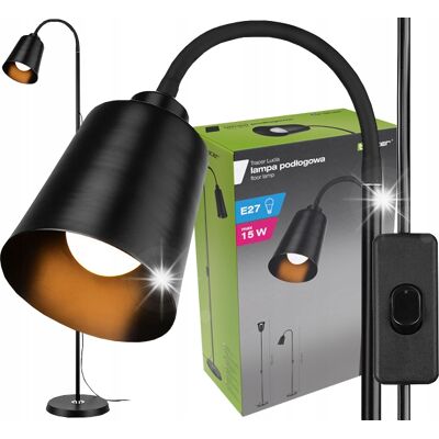 Lampa podłogowa Tracer Lucia 220V 15W Trzonek E27 Klasa Izolacyjna 2 Czarna Lampa podłogowa Tracer Lucia 220V 15W Trzonek E27 Klasa Izolacyjna 2 Czarna