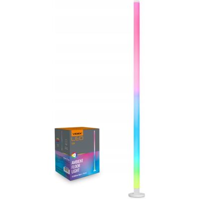 Lampa stojąca podłogowa LED RGBW z pilotem ściemnialna ozdobna 151 cm Videx Lampa stojąca podłogowa LED RGBW z pilotem ściemnialna ozdobna 151 cm Videx