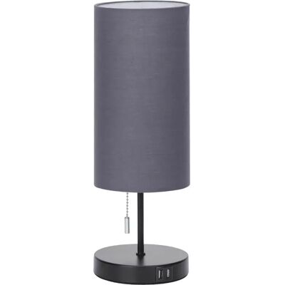 Aigostar Lampa Stołowa Bez Żarówki, E27, Max.40w, 2x Usb, Żelazo/płótno Aigostar Lampa Stołowa Bez Żarówki, E27, Max.40w, 2x Usb, Żelazo/płótno