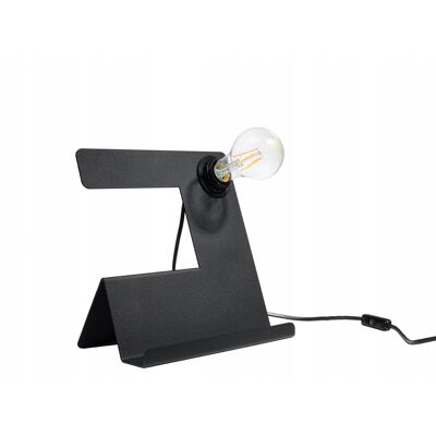 SOLLUX LIGHTING Lampa Stołowa Nocna Czarna Loft Industrialna Do Sypialni Salonu Sollux SOLLUX LIGHTING Lampa Stołowa Nocna Czarna Loft Industrialna Do Sypialni Salonu Sollux