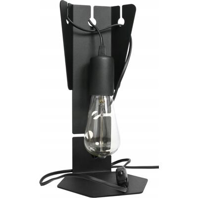 SOLLUX LIGHTING Lampa Stołowa Nocna Czarna Loft Industrialna Metalowa 30 Cm Sollux SOLLUX LIGHTING Lampa Stołowa Nocna Czarna Loft Industrialna Metalowa 30 Cm Sollux
