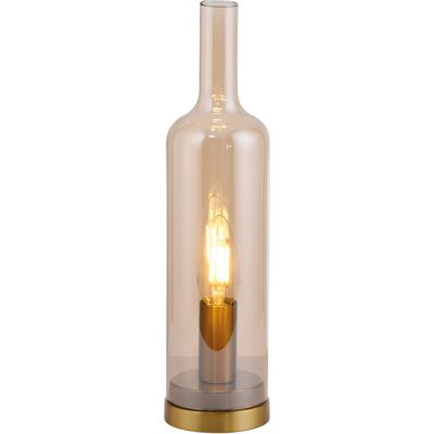 Zuma Line Lampa stołowa szklana do salonu, sypialni jadalni bursztynowa BOTTLE Zuma Line Lampa stołowa szklana do salonu, sypialni jadalni bursztynowa BOTTLE