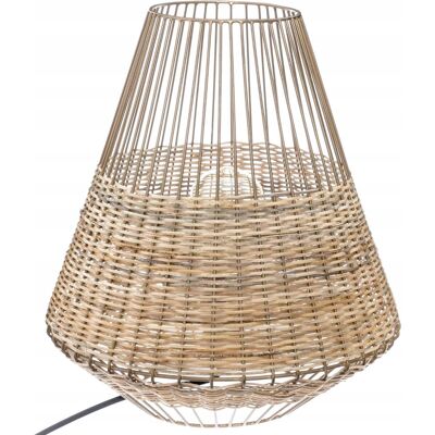 Atmosphera LAMPA STOŁOWA Z WIKLINY PLECIONY KLOSZ BOHO STYL Atmosphera LAMPA STOŁOWA Z WIKLINY PLECIONY KLOSZ BOHO STYL