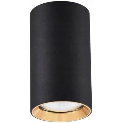 Light Prestige Lampa sufitowa, spot 13 cm czarny, złoty do kuchni, łazienki MANACOR Light Prestige Lampa sufitowa, spot 13 cm czarny, złoty do kuchni, łazienki MANACOR