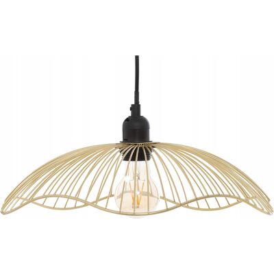 Atmosphera LAMPA SUFITOWA WISZĄCA Ø 34 cm DRUCIANY METALOWY ZŁOTY KLOSZ GWINT E27 Atmosphera LAMPA SUFITOWA WISZĄCA Ø 34 cm DRUCIANY METALOWY ZŁOTY KLOSZ GWINT E27