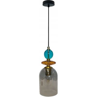 Light Prestige Lampa sufitowa wisząca szara złota do salonu sypialni przedpokoju - TROPEA Light Prestige Lampa sufitowa wisząca szara złota do salonu sypialni przedpokoju - TROPEA