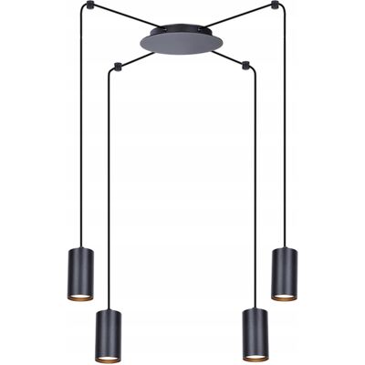 Lampa Wisząca Nowoczesna PUERTO Czarne Spoty 250cm Kaja Lampa Wisząca Nowoczesna PUERTO Czarne Spoty 250cm Kaja