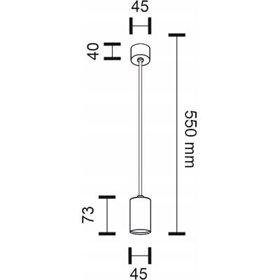 Lampa wisząca punktowa minimalistyczna czarna tuba nad stół wyspę bar Shilo Lampa wisząca punktowa minimalistyczna czarna tuba nad stół wyspę bar Shilo