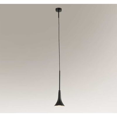Lampa wisząca punktowa minimalistyczna LED czarna 4000K nad stół bar Shilo Lampa wisząca punktowa minimalistyczna LED czarna 4000K nad stół bar Shilo