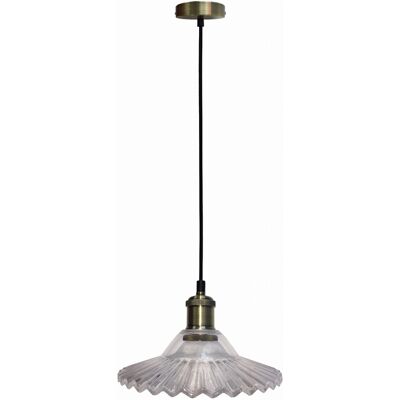 Lampa wisząca punktowa patyna szklany ozdobny klosz nad stół Candellux Lampa wisząca punktowa patyna szklany ozdobny klosz nad stół Candellux
