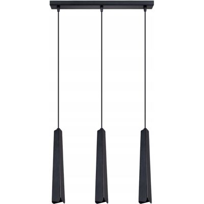 SOLLUX LIGHTING Lampa Wisząca Punktowa Potrójna Czarna Tuby Nad Stół Wyspę 45 Cm Sollux SOLLUX LIGHTING Lampa Wisząca Punktowa Potrójna Czarna Tuby Nad Stół Wyspę 45 Cm Sollux