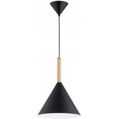 Lampa Wisząca Zwis Alfa Fuks 61471 Klosz Stożek Drewno Żyrandol Czarny Lampa Wisząca Zwis Alfa Fuks 61471 Klosz Stożek Drewno Żyrandol Czarny