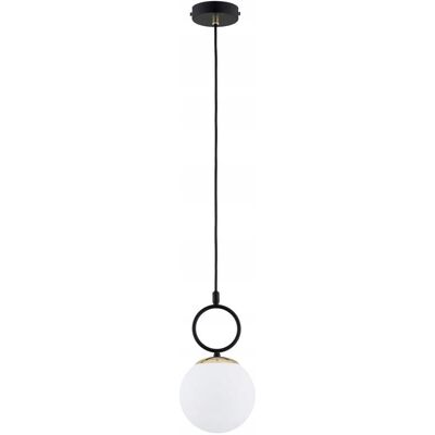 Lampa Wisząca Zwis Alfa Lister 61476 Biały Klosz Kula Czarny Złoty Lampa Wisząca Zwis Alfa Lister 61476 Biały Klosz Kula Czarny Złoty