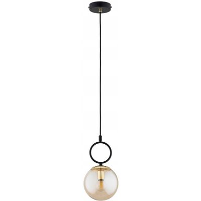 Lampa Wisząca Zwis Alfa Lister 61477 Klosz Kula Bursztynowa Czarny Lampa Wisząca Zwis Alfa Lister 61477 Klosz Kula Bursztynowa Czarny