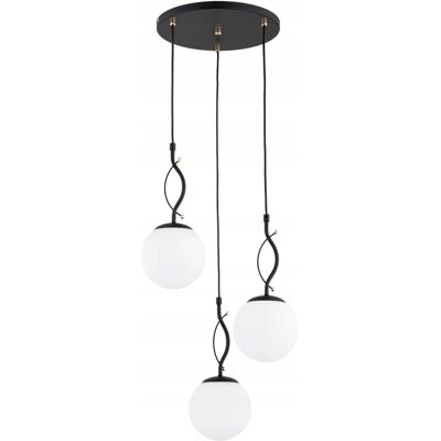 Lampa Wisząca Zwis Alfa Panda 62582 Żyrandol Koło Szklane Kule Czarny Lampa Wisząca Zwis Alfa Panda 62582 Żyrandol Koło Szklane Kule Czarny