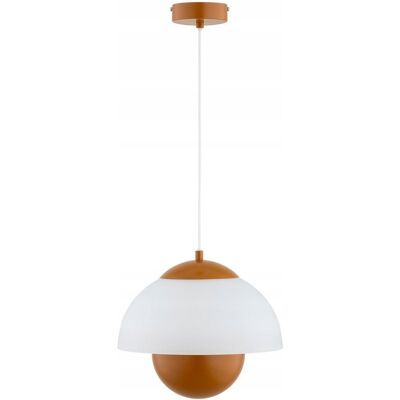 Lampa Wisząca Zwis Alfa Setna 61487 Klosz Kopuła Rdzawy Biały Lampa Wisząca Zwis Alfa Setna 61487 Klosz Kopuła Rdzawy Biały