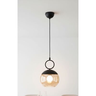 Lampa Wisząca Zwis Alfa Sitro 61469 Klosz Bursztynowy Żyrandol Czarny Lampa Wisząca Zwis Alfa Sitro 61469 Klosz Bursztynowy Żyrandol Czarny