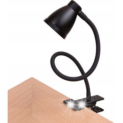 Lampka biurkowa do czytania, klips, LED, 320lm, 4W, czarna, DPM, R1T-4W-B Lampka biurkowa do czytania, klips, LED, 320lm, 4W, czarna, DPM, R1T-4W-B