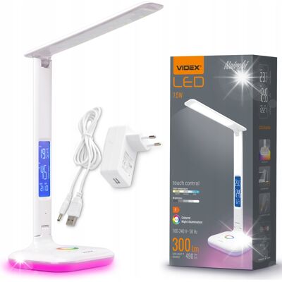 Lampka biurkowa LED VIDEX NAIROBI 7.5W 5500K z możliwością przyciemniania Lampka biurkowa LED VIDEX NAIROBI 7.5W 5500K z możliwością przyciemniania