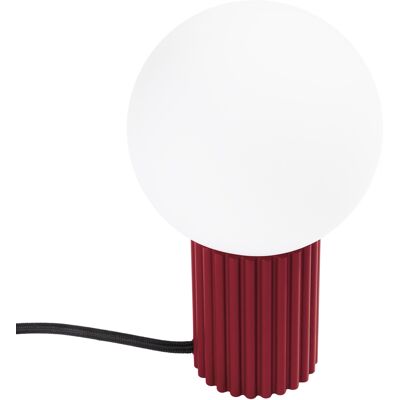 SOLLUX LIGHTING Lampka Biurkowa Nocna Czerwona Do Toaletki Sypialni Salonu Biała Kula Halo SOLLUX LIGHTING Lampka Biurkowa Nocna Czerwona Do Toaletki Sypialni Salonu Biała Kula Halo