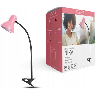 Lampka Biurkowa Z Klipsem Lampa Do Czytania Regulowana Różowa Nilsen Lampka Biurkowa Z Klipsem Lampa Do Czytania Regulowana Różowa Nilsen