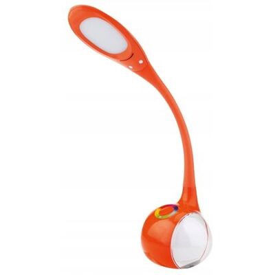 Lampka Biurkowa Z Rgb W Podstawie Lampa Nocna Pomarańczowa Led Dotyk Nilsen Lampka Biurkowa Z Rgb W Podstawie Lampa Nocna Pomarańczowa Led Dotyk Nilsen