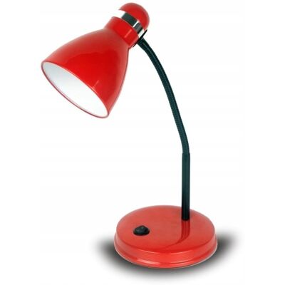 Lampka Klasyczna Biurkowa Lampa Czerwona Na Biurko Metalowa E27 Nilsen Lampka Klasyczna Biurkowa Lampa Czerwona Na Biurko Metalowa E27 Nilsen