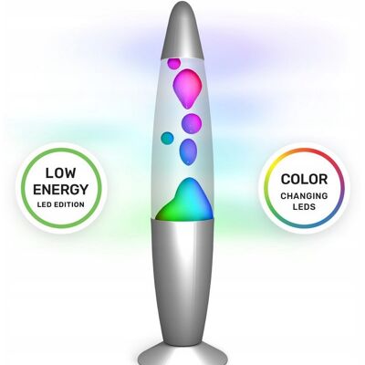 ABC Lampka Lawa Lampa Lava 34cm LED magma WIELOKOLORWA magmowa z woskiem ABC Lampka Lawa Lampa Lava 34cm LED magma WIELOKOLORWA magmowa z woskiem