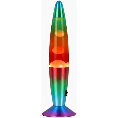 ABC Lampka Lawa Lampa Lava 34cm Tęczowa LED magma TĘCZA magmowa z woskiem COLIM ABC Lampka Lawa Lampa Lava 34cm Tęczowa LED magma TĘCZA magmowa z woskiem COLIM
