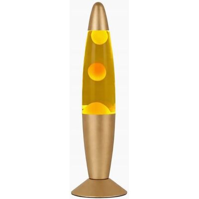 ABC Lampka Lawa Lampa Lava 34cm ZŁOTA ŻÓŁTA GOLD LED magma magmowa z woskiem CO ABC Lampka Lawa Lampa Lava 34cm ZŁOTA ŻÓŁTA GOLD LED magma magmowa z woskiem CO