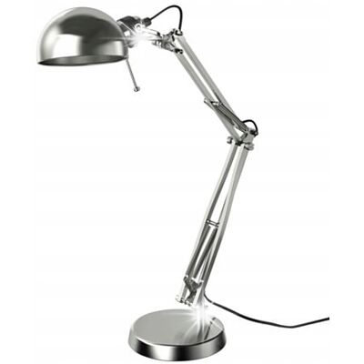 Lampka nocna biurkowa na biurko do czytania regulowana E14 IKEA FORSÅ srebr Lampka nocna biurkowa na biurko do czytania regulowana E14 IKEA FORSÅ srebr