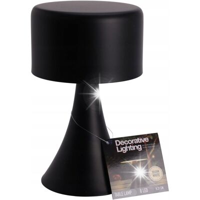 Koopman Lampka nocna LED metalowa czarna bezprzewodowa 20.5cm VILDE 569945 Koopman Lampka nocna LED metalowa czarna bezprzewodowa 20.5cm VILDE 569945