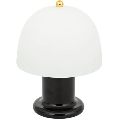 Atmosphera LAMPKA NOCNA STOŁOWA CZARNA BIAŁA LAMPA GRZYBEK NA BATERIE RICK 21 CM Atmosphera LAMPKA NOCNA STOŁOWA CZARNA BIAŁA LAMPA GRZYBEK NA BATERIE RICK 21 CM