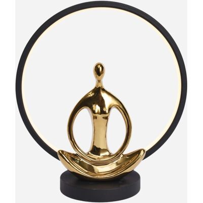 Zuma Line Lampka nocna stołowa LED czarno złota do salonu, sypialni, pokoju - YOGA Zuma Line Lampka nocna stołowa LED czarno złota do salonu, sypialni, pokoju - YOGA