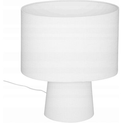 Atmosphera LAMPKA STOŁOWA METALOWA Z KLOSZEM LAMPA BIAŁA 45cm KLASYCZNA LAMPKA Atmosphera LAMPKA STOŁOWA METALOWA Z KLOSZEM LAMPA BIAŁA 45cm KLASYCZNA LAMPKA