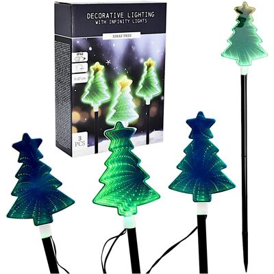 Koopman Lampki Ogrodowe Stick Choinki 67 Cm Led 3 Szt Efekt Lustra Ip44 Koopman Lampki Ogrodowe Stick Choinki 67 Cm Led 3 Szt Efekt Lustra Ip44