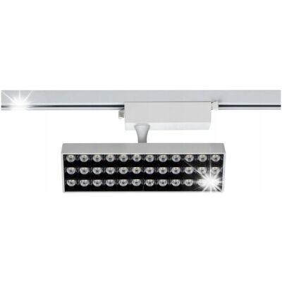 Reflektor szynowy LED, 20W, 1750 lm, 4000K, biały, DPM Solid, STR2-20W-W Reflektor szynowy LED, 20W, 1750 lm, 4000K, biały, DPM Solid, STR2-20W-W