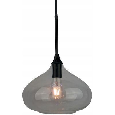 V-Tac Lampa Wisząca Czarna Szklany Klosz Ø28.5cm E27 V-Tac Lampa Wisząca Czarna Szklany Klosz Ø28.5cm E27