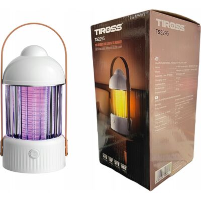 TIROSS WIELOFUNKCYJNA Lampka na Komary 2400mAh USB-C LED Biała Lampka na Kamping TIROSS WIELOFUNKCYJNA Lampka na Komary 2400mAh USB-C LED Biała Lampka na Kamping