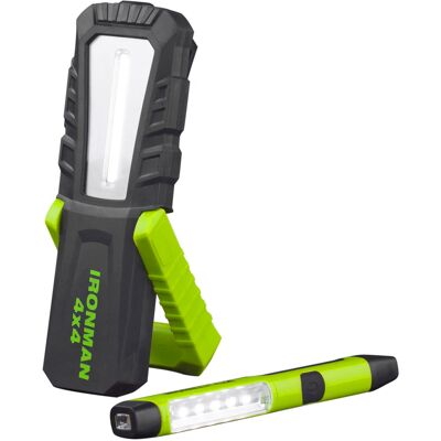 Zestaw Oświetlenia Roboczego Led Lampa 420lm + Latarka 80lm Ironman 4x4 Zestaw Oświetlenia Roboczego Led Lampa 420lm + Latarka 80lm Ironman 4x4