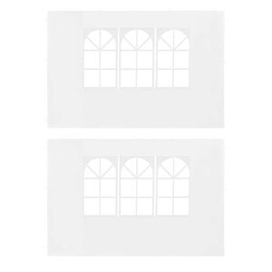 vidaXL Ścianki boczne z oknem do namiotu ogrodowego VIDAXL, białe, 2 szt.