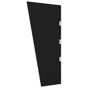 vidaXL Ścianka do zadaszenia drzwi, czarna, 50x100 cm, szkło hartowane