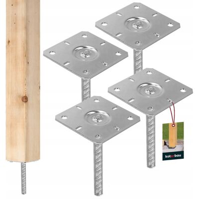 IKRA 4x PODSTAWA KOTWA WSPORNIK SŁUPA 130x130x205 PRĘT DO WMUROWANIA STAL OCYNK IKRA 4x PODSTAWA KOTWA WSPORNIK SŁUPA 130x130x205 PRĘT DO WMUROWANIA STAL OCYNK