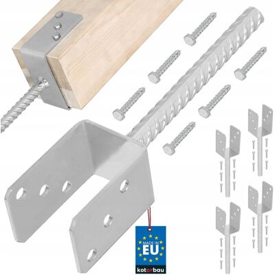 IKRA 4x PODSTAWA SŁUPA KOTWA STAŁA WSPORNIK U PRĘT 61 MM BETONU MURU WMUROWANIA IKRA 4x PODSTAWA SŁUPA KOTWA STAŁA WSPORNIK U PRĘT 61 MM BETONU MURU WMUROWANIA