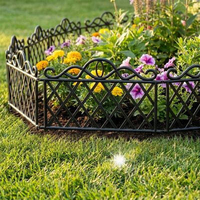 Artemis 8x Płotek Ogrodowy Czarny Border Palisada Obrzeże Trawnika Grządki 384 cm Artemis 8x Płotek Ogrodowy Czarny Border Palisada Obrzeże Trawnika Grządki 384 cm