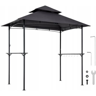 ALTANA GRILLOWA VEVOR 2430X1500X2500 MM DWUPOZIOMOWY DACH MOCNA STALOWA ALTANA GRILLOWA VEVOR 2430X1500X2500 MM DWUPOZIOMOWY DACH MOCNA STALOWA