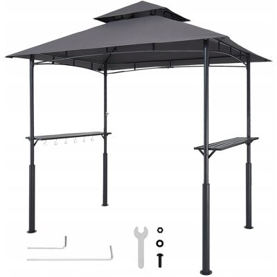 ALTANA GRILLOWA VEVOR 2430X1500X2500 MM MOCNA STALOWA ZADASZENIE ZEWNĘTRZNE ALTANA GRILLOWA VEVOR 2430X1500X2500 MM MOCNA STALOWA ZADASZENIE ZEWNĘTRZNE