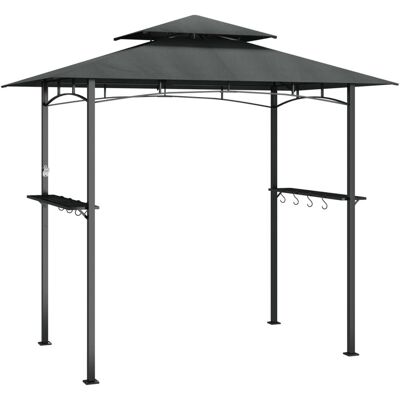 VMP Altana grillowa z półkami, antracytowa, 240x150x243 cm, stal VMP Altana grillowa z półkami, antracytowa, 240x150x243 cm, stal