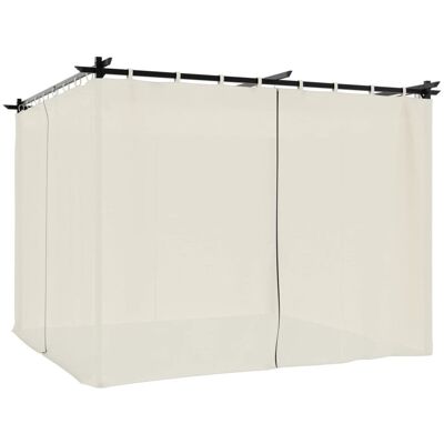 VMP Altana ogrodowa z zasłonami, kremowa, 3x3 m, stal VMP Altana ogrodowa z zasłonami, kremowa, 3x3 m, stal